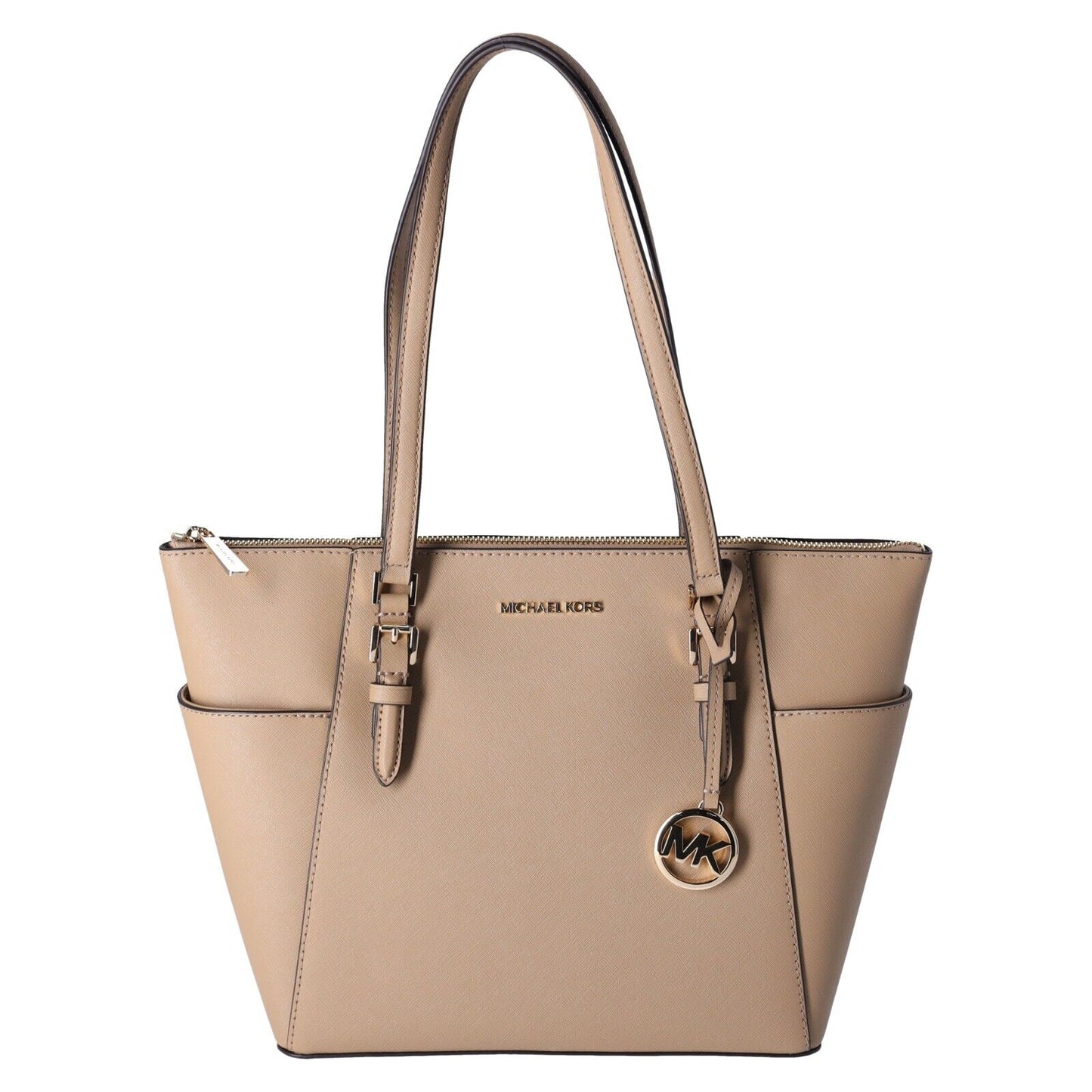 Michael Kors Charlotte Top Zip Tote MK Signature Shoulder Bag